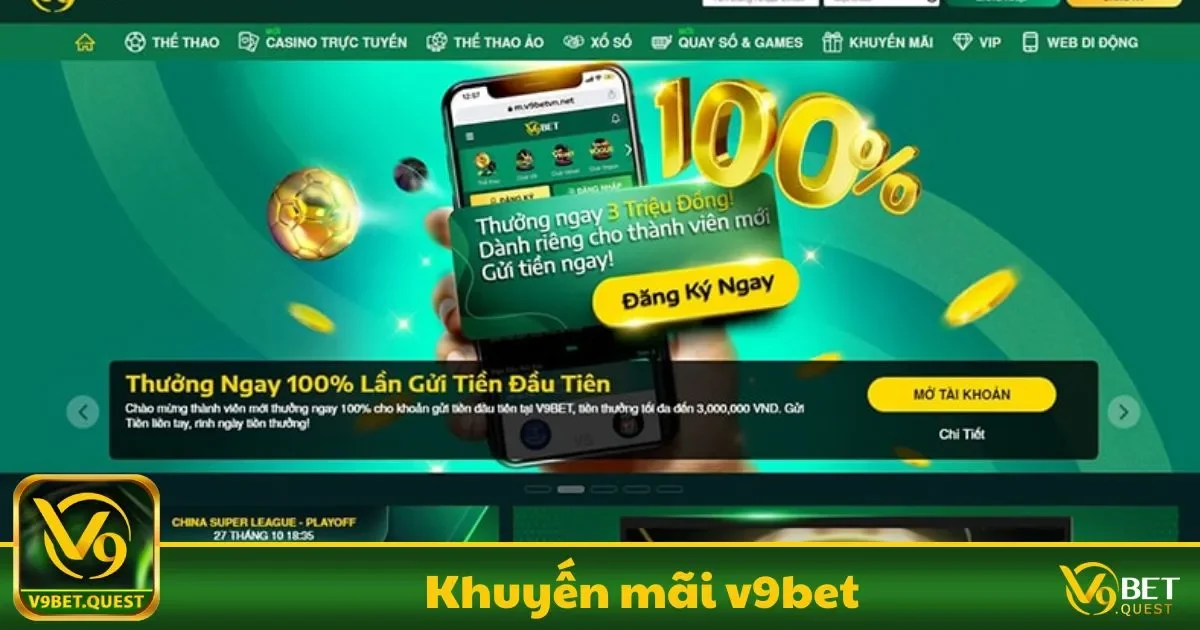 Khuyến Mãi V9BET - Cơ Hội Nhận Ưu Đãi Khủng 3 Ưu đãi nạp tiền định kỳ hấp dẫn tại V9BET