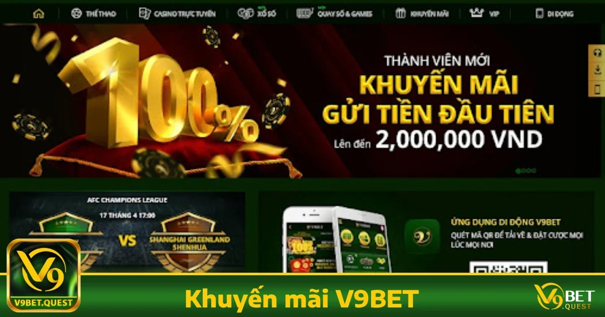 V9bet 27 Khuyến Mãi Hấp Dẫn Tại v9bet – Nhận Thưởng Mỗi Ngày